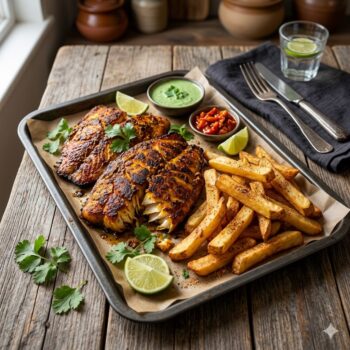 Masala Fish With Chips